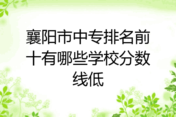 襄阳市中专排名前十有哪些学校分数线低