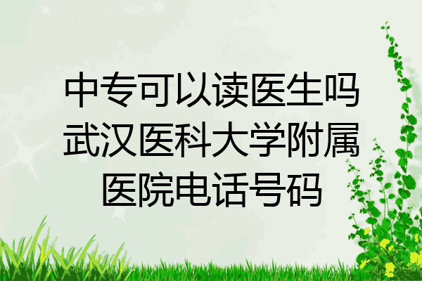 中专可以读医生吗武汉医科大学附属医院电话号码
