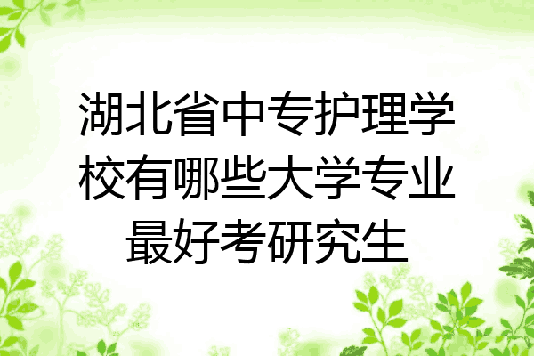 湖北省中专护理学校有哪些大学专业最好考研究生