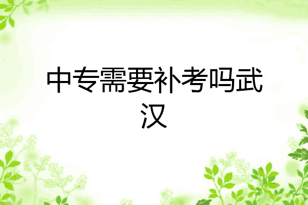 中专需要补考吗武汉
