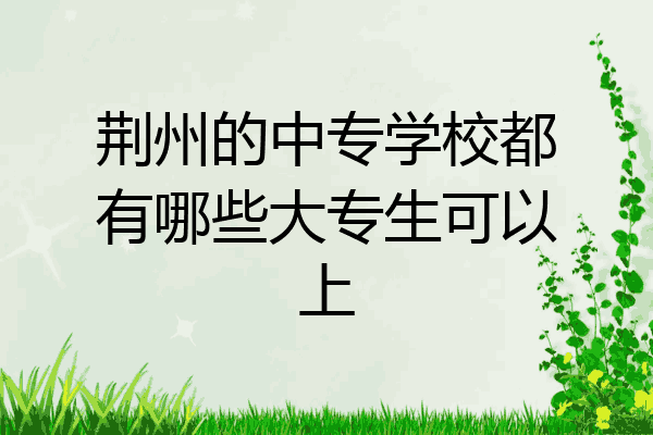 荆州的中专学校都有哪些大专生可以上