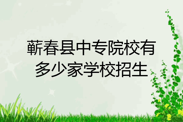 蕲春县中专院校有多少家学校招生