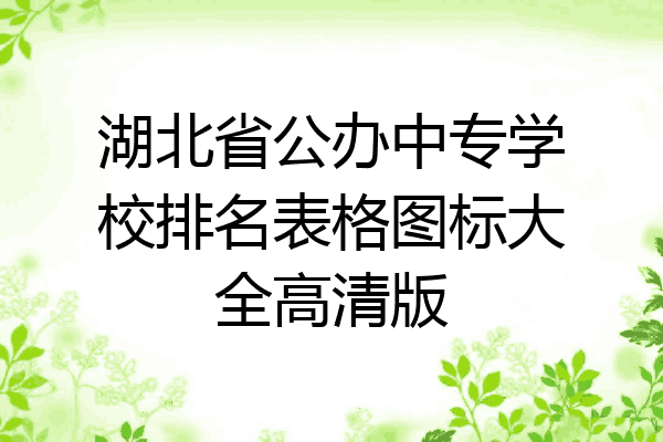 湖北省公办中专学校排名表格图标大全高清版