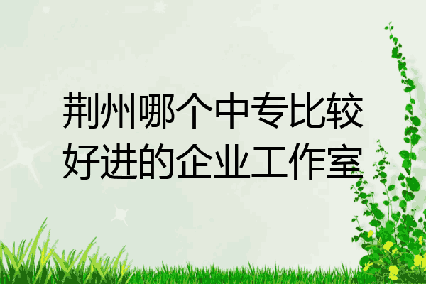荆州哪个中专比较好进的企业工作室