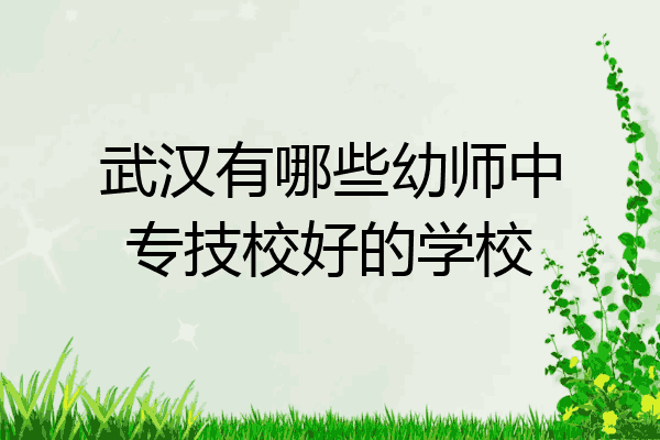 武汉有哪些幼师中专技校好的学校