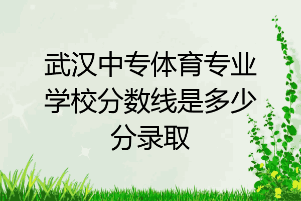 武汉中专体育专业学校分数线是多少分录取
