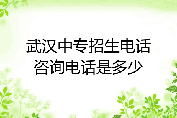 武汉中专招生电话咨询电话是多少