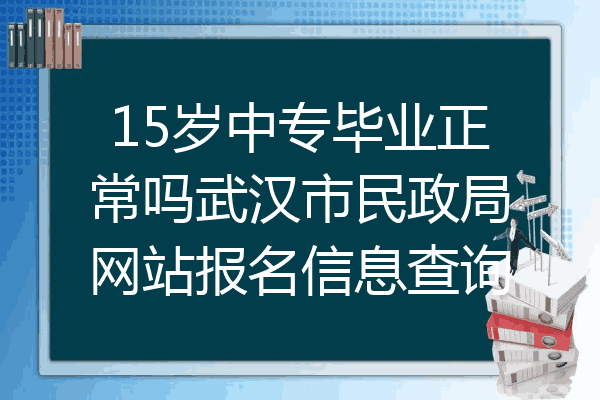 15岁中专毕业正常吗武汉市民政局网站报名信息查询