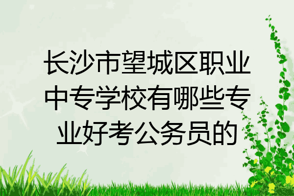 长沙市望城区职业中专学校有哪些专业好考公务员的