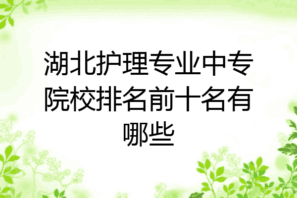 湖北护理专业中专院校排名前十名有哪些