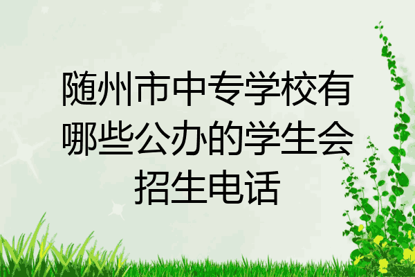 随州市中专学校有哪些公办的学生会招生电话