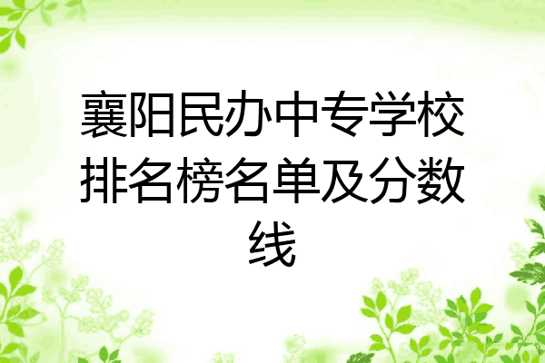 襄阳民办中专学校排名榜名单及分数线