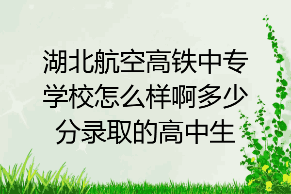 湖北航空高铁中专学校怎么样啊多少分录取的高中生