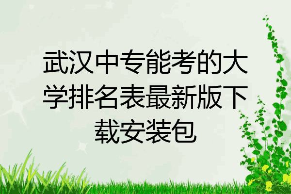 武汉中专能考的大学排名表最新版下载安装包