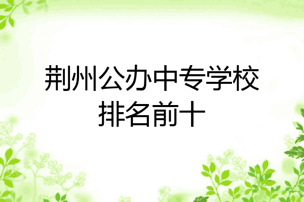荆州公办中专学校排名前十