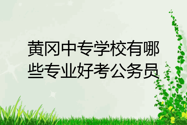 黄冈中专学校有哪些专业好考公务员