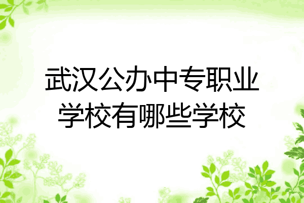 武汉公办中专职业学校有哪些学校
