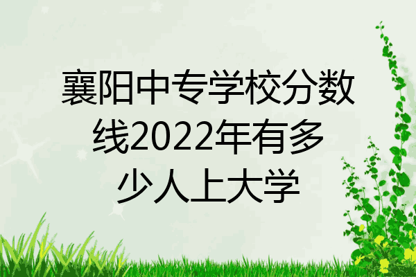 襄阳中专学校分数线2022年有多少人上大学