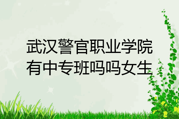 武汉警官职业学院有中专班吗吗女生