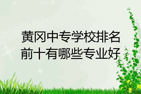 黄冈中专学校排名前十有哪些专业好