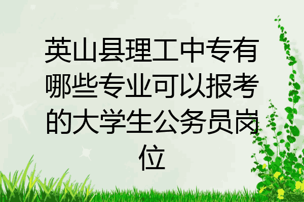 英山县理工中专有哪些专业可以报考的大学生公务员岗位