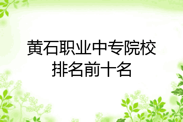 黄石职业中专院校排名前十名