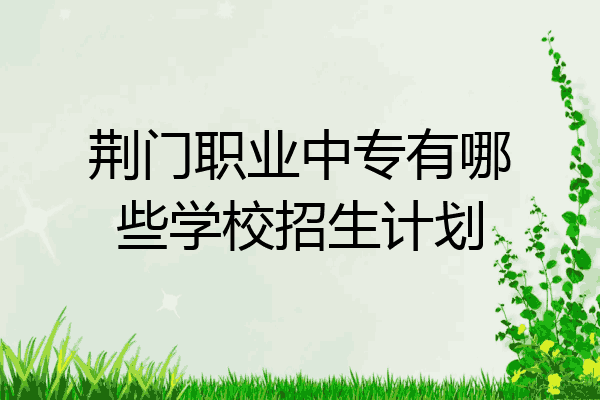 荆门职业中专有哪些学校招生计划