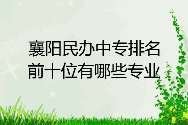 襄阳民办中专排名前十位有哪些专业