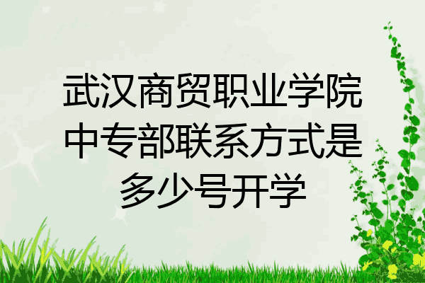 武汉商贸职业学院中专部联系方式是多少号开学