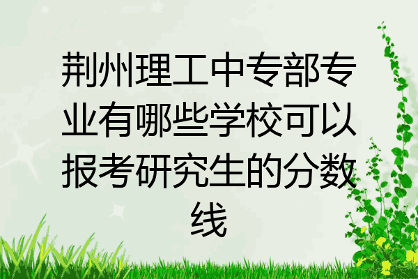 荆州理工中专部专业有哪些学校可以报考研究生的分数线