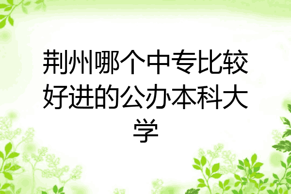 荆州哪个中专比较好进的公办本科大学