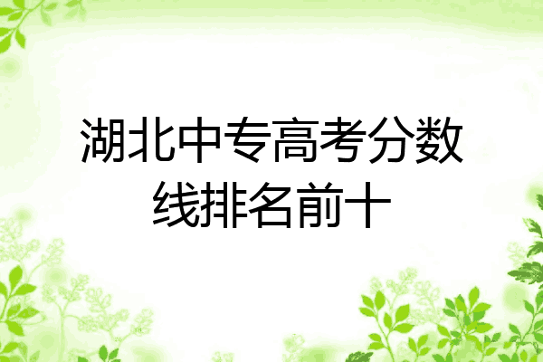 湖北中专高考分数线排名前十