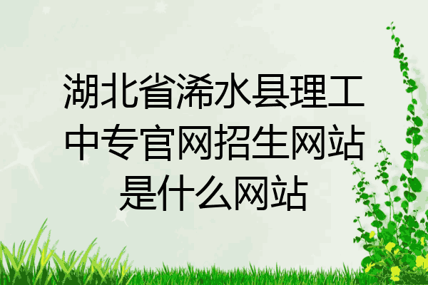 湖北省浠水县理工中专官网招生网站是什么网站