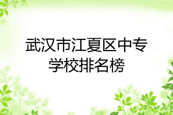 武汉市江夏区中专学校排名榜