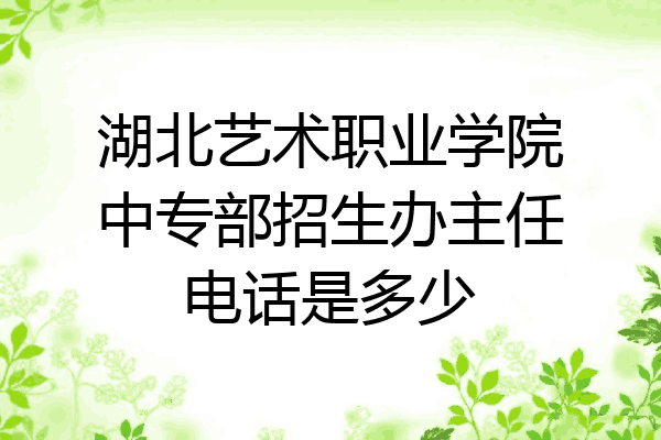 湖北艺术职业学院中专部招生办主任电话是多少