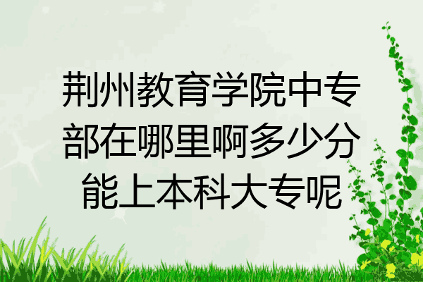 荆州教育学院中专部在哪里啊多少分能上本科大专呢