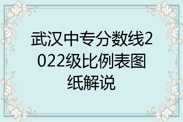 武汉中专分数线2022级比例表图纸解说