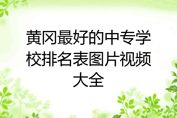 黄冈最好的中专学校排名表图片视频大全