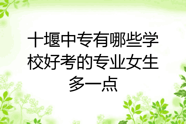 十堰中专有哪些学校好考的专业女生多一点
