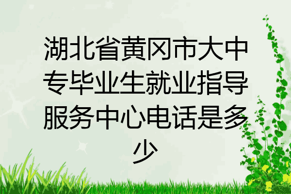湖北省黄冈市大中专毕业生就业指导服务中心电话是多少
