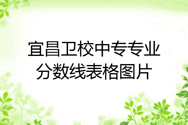 宜昌卫校中专专业分数线表格图片