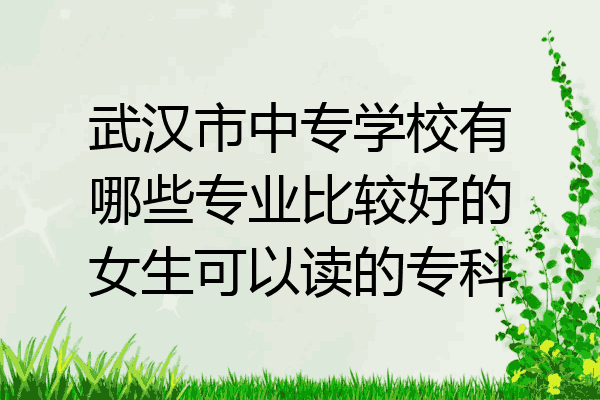 武汉市中专学校有哪些专业比较好的女生可以读的专科