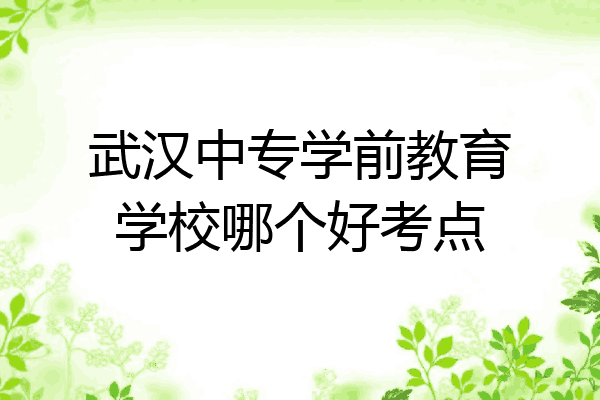 武汉中专学前教育学校哪个好考点