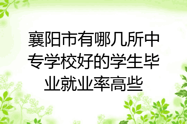 襄阳市有哪几所中专学校好的学生毕业就业率高些