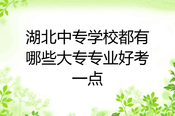 湖北中专学校都有哪些大专专业好考一点