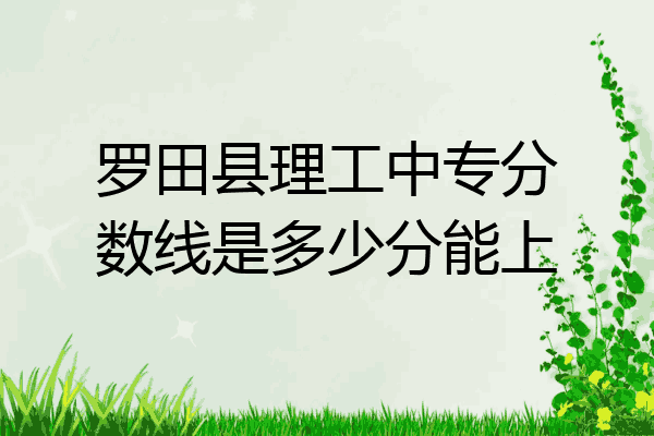 罗田县理工中专分数线是多少分能上