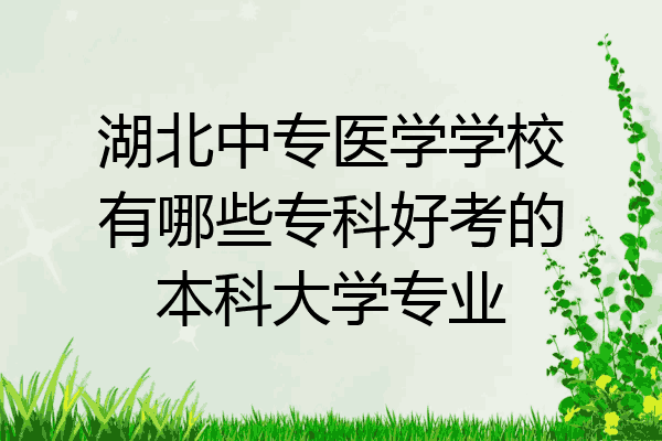 湖北中专医学学校有哪些专科好考的本科大学专业