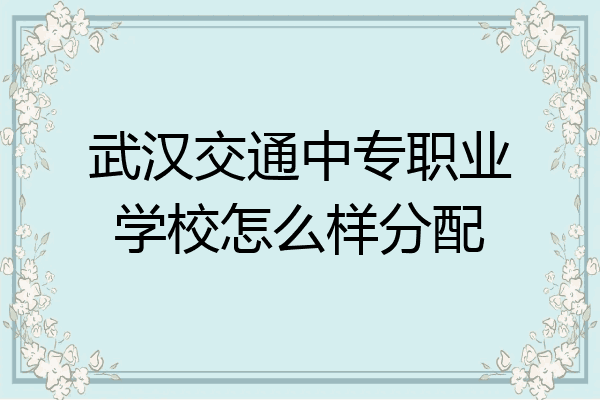 武汉交通中专职业学校怎么样分配
