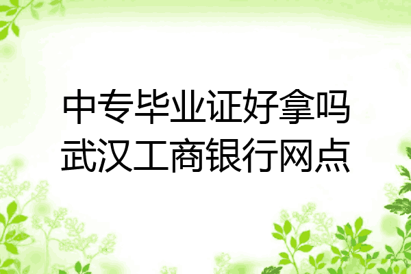 中专毕业证好拿吗武汉工商银行网点