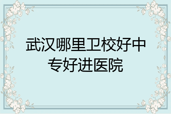 武汉哪里卫校好中专好进医院